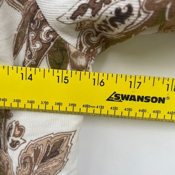 Pilcro Women's Small White Paisley Long Sleeve Open Back Mini Dress Cotton - Picture 11 of 13